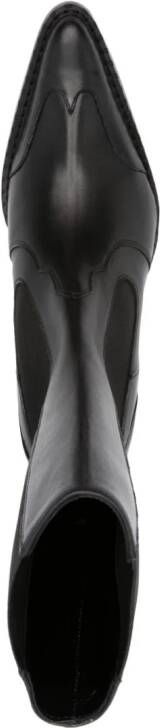 BY FAR Otis 40mm leather boots Black