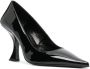 BY FAR pointed 95mm patent-leather pumps Black - Thumbnail 2