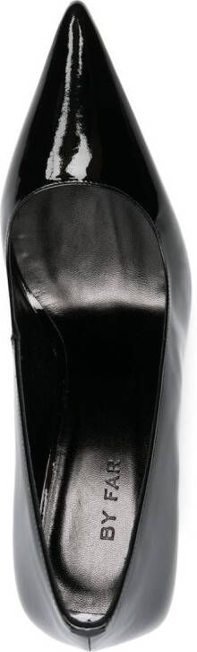 BY FAR pointed 95mm patent-leather pumps Black