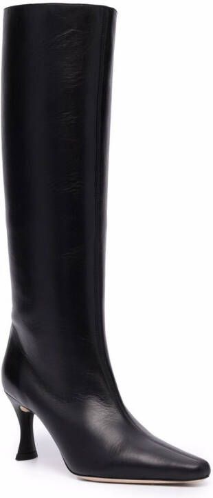 BY FAR pointed knee-length boots Black