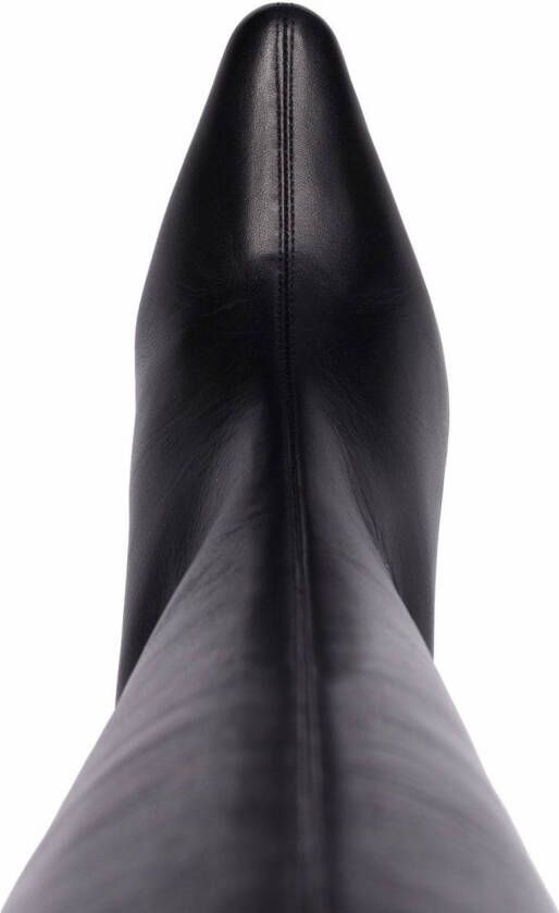 BY FAR pointed knee-length boots Black
