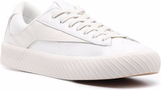 BY FAR Rodina grained low sneakers White