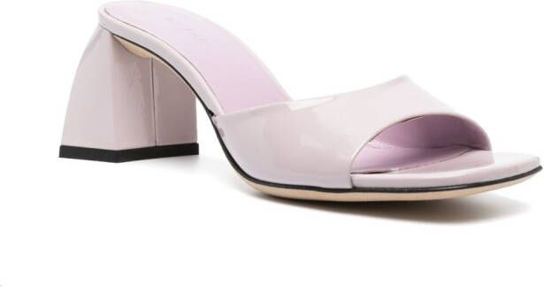 BY FAR Romy 70mm leather mules Pink