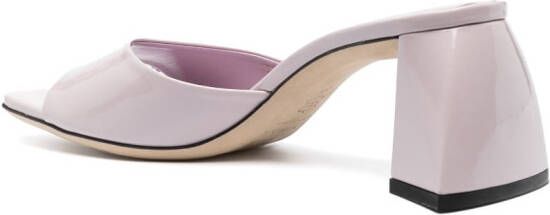 BY FAR Romy 70mm leather mules Pink