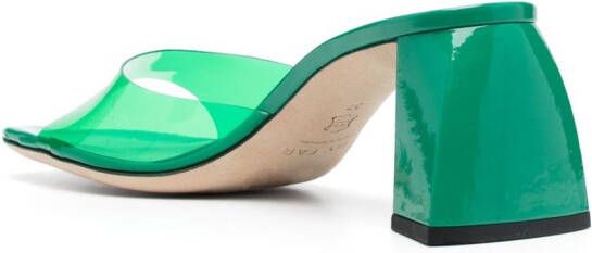 BY FAR Romy transparent-strap sandals Green