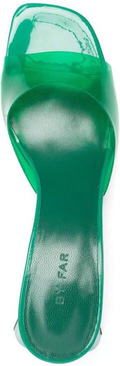 BY FAR Romy transparent-strap sandals Green