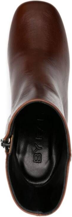 BY FAR Slava leather ankle boots Brown