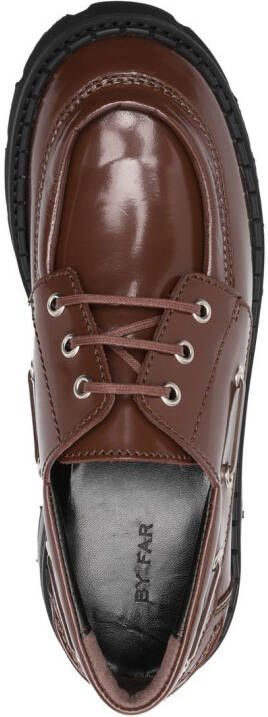 BY FAR Stanley 50mm platform loafers Brown