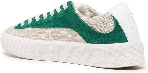 BY FAR suede-panel sneakers Green