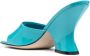 BY FAR Tais 85mm patent-leather mules Blue - Thumbnail 3