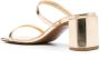 BY FAR Tanya 67mm metallic-effect leather mules Gold - Thumbnail 3