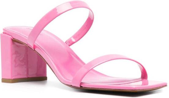 BY FAR Tanya 70mm leather mules Pink