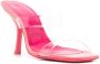 BY FAR transparent-strap 95mm heel mules Pink - Thumbnail 2
