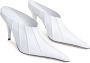 BY FAR Trish 100mm leather mules White - Thumbnail 2