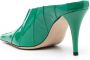 BY FAR Trish 100mm patent leather mules Green - Thumbnail 3
