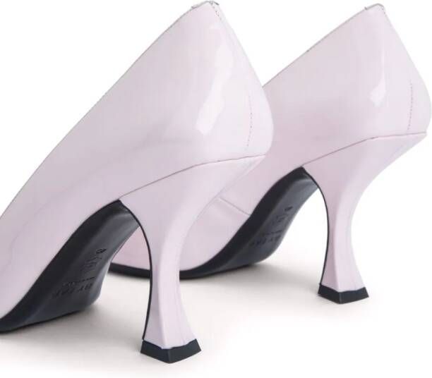 BY FAR Viva 90mm patent-leather pumps Pink