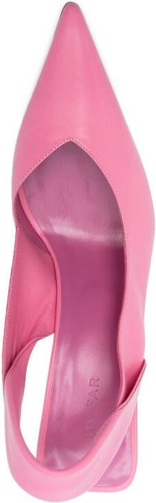 BY FAR Yasha 90mm slingback leather pumps Pink