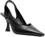 BY FAR Yasha 90mm twist-detail pumps Black - Thumbnail 2