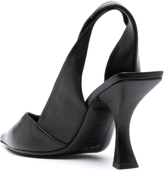 BY FAR Yasha 90mm twist-detail pumps Black