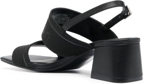 Calvin Klein 55mm block heel sandals Black