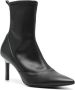 Calvin Klein 75mm sock-style ankle leather boots Black - Thumbnail 2