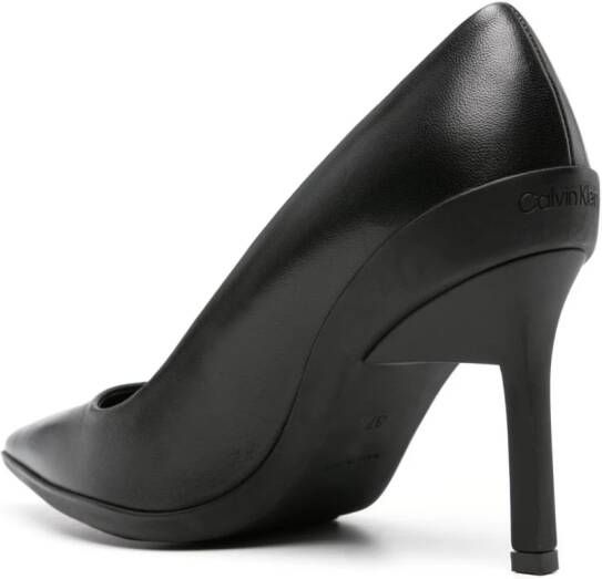 Calvin Klein 90mm pointed-toe leather pumps Black