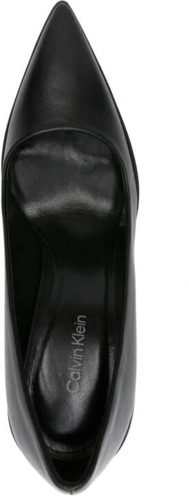 Calvin Klein 90mm pointed-toe leather pumps Black