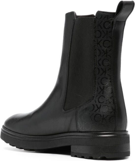 Calvin Klein Cleat 40mm leather boots Black
