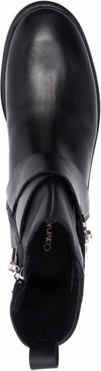 Calvin Klein Cleat riding boots Black