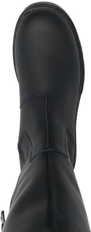 Calvin Klein drawstring knee-high rain boots Black