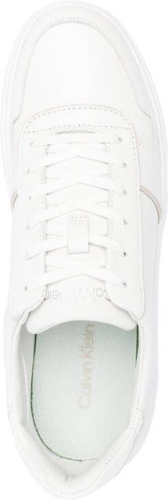 Calvin Klein flatform leather sneakers White