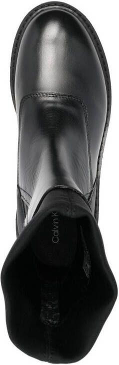 Calvin Klein high-ankle leather Chelsea boots Black