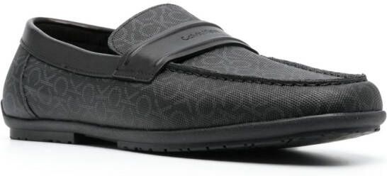 Calvin Klein jacquard-monogram loafers Black