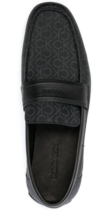 Calvin Klein jacquard-monogram loafers Black