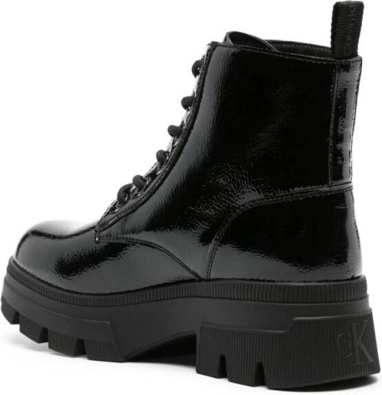 Calvin Klein Jeans 60mm glossy ankle boots Black