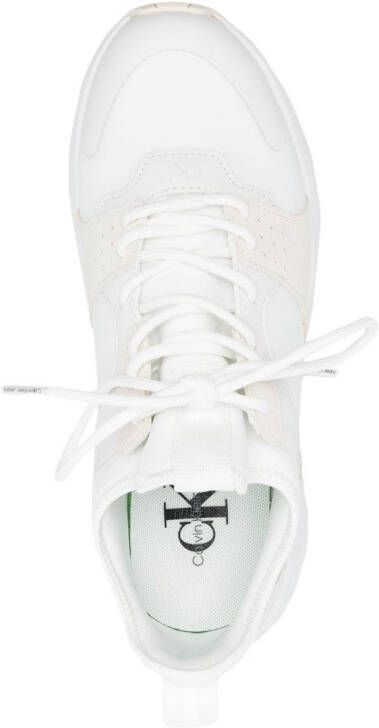 Calvin Klein Jeans debossed-logo leather sneakers White