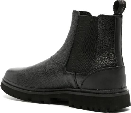 Calvin Klein Jeans Eva leather chelsea boots Black