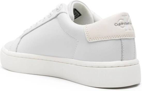 Calvin Klein Jeans logo-embossed leather sneakers White