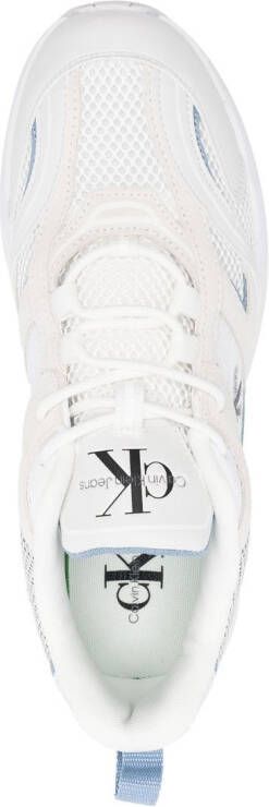 Calvin Klein Jeans logo-patch panelled sneakers White