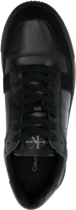 Calvin Klein Jeans logo-print leather sneakers Black