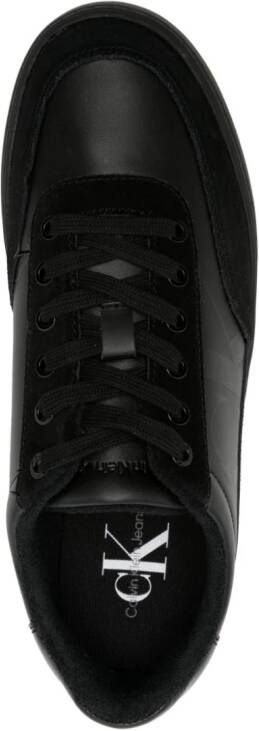 Calvin Klein Jeans logo-print leather sneakers Black