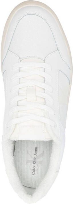 Calvin Klein Jeans logo-print leather sneakers White