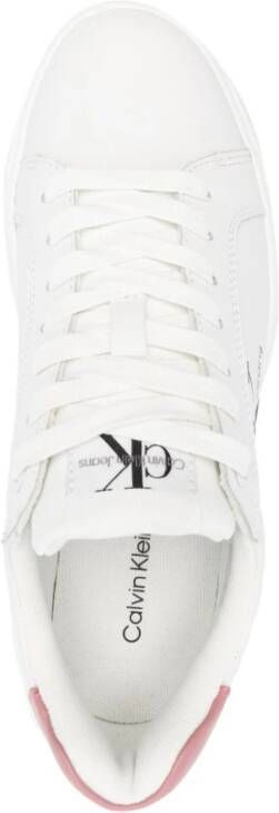 Calvin Klein Jeans logo-print leather sneakers White