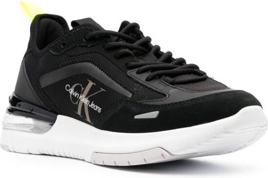Calvin Klein Jeans logo-print panelled sneakers Black