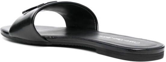 Calvin Klein Jeans slip-on logo lettering sandals Black