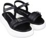 Calvin Klein Kids logo-appliqué flatform sandals Black - Thumbnail 2