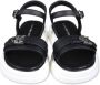 Calvin Klein Kids logo-appliqué flatform sandals Black - Thumbnail 3
