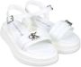Calvin Klein Kids logo-appliqué flatform sandals White - Thumbnail 2