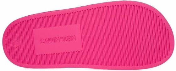 Calvin Klein Kids logo-print slides Pink
