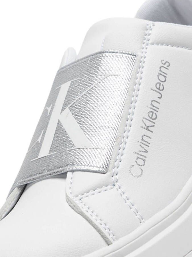 Calvin Klein Kids logo-print slip-on sneakers White